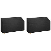 vidaXL Överdrag för utomhusbänk 2st 12 ölj. 210x70x70/88 cm polyeten