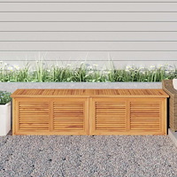 vidaXL Trädgårdslåda med påse 200x50x55 cm massiv teak