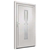 vidaXL Ytterdörr vit 108x208 cm PVC