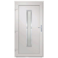 vidaXL Ytterdörr vit 108x208 cm PVC