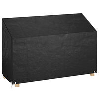 vidaXL Överdrag för trädgårdsbänk 8 öljetter 190x70x70/88 cm polyeten