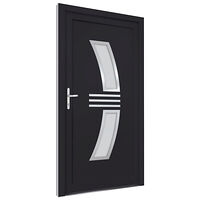 vidaXL Ytterdörr antracit 98x208 cm PVC