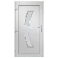vidaXL Ytterdörr antracit 98x208 cm PVC