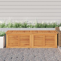 vidaXL Trädgårdslåda med påse 175x50x55 cm massiv teak