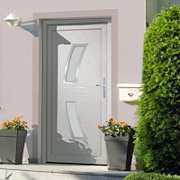 vidaXL Ytterdörr vit 88x200 cm PVC