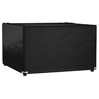 vidaXL Överdrag för trädgårdsmöbler 8 öljetter 125x125x75 cm fyrkantig