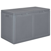 vidaXL Dynbox grå PP rotting 180 l