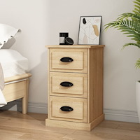 vidaXL Sängbord sonoma-ek 39x39x67 cm konstruerat trä