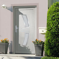 vidaXL Ytterdörr vit 98x200 cm PVC