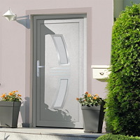 vidaXL Ytterdörr vit 108x200 cm PVC
