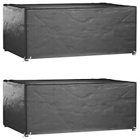 vidaXL Överdrag för utemöbler 2 st 8 ölj. 180x122x75 cm rektangulärt