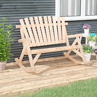 vidaXL Trädgårdsbänk gung 2-sits 123x96x102 cm massivt granträ