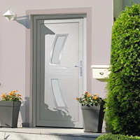 vidaXL Ytterdörr vit 98x200 cm PVC