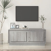 vidaXL Soffbord grå sonoma 102x50x44 cm konstruerat trä