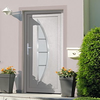 vidaXL Ytterdörr vit 108x208 cm PVC