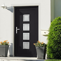 vidaXL Ytterdörr antracit 88x200 cm PVC