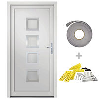 vidaXL Ytterdörr vit 98x200 cm PVC