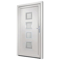 vidaXL Ytterdörr vit 98x200 cm PVC