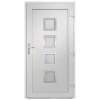 vidaXL Ytterdörr vit 98x200 cm PVC