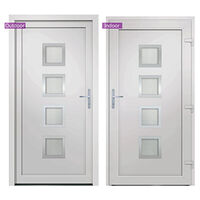vidaXL Ytterdörr vit 98x200 cm PVC