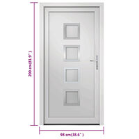 vidaXL Ytterdörr vit 98x200 cm PVC