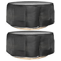 vidaXL Överdrag för trädgårdsmöbler 2 st 10 öljetter Ø260x90 cm rund