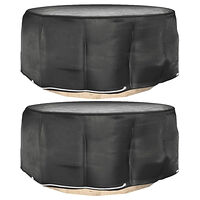 vidaXL Överdrag för trädgårdsmöbler 2 st 10 öljetter Ø260x90 cm rund