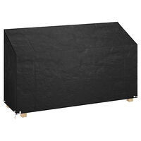 vidaXL Överdrag för trädgårdsbänk 12 öljetter 210x70x70/88 cm polyeten