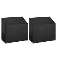 vidaXL Överdrag för utomhusbänk 2st 8 ölj. 130x70x70/88 cm polyeten