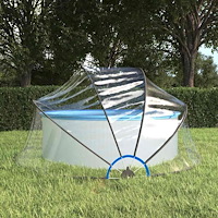 vidaXL Pooltak runt 315x158 cm PVC
