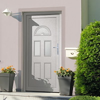 vidaXL Ytterdörr vit 88x200 cm PVC