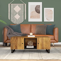 vidaXL Soffbord 100x54x40 cm massivt mangoträ och konstruerat trä