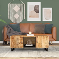 vidaXL Soffbord 100x54x40 cm massivt mangoträ och konstruerat trä