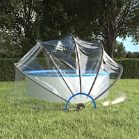 vidaXL Pooltak runt 467x234 cm PVC