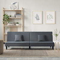 vidaXL Bäddsoffa mörkgrå sammet