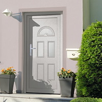 vidaXL Ytterdörr vit 98x198 cm PVC