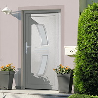 vidaXL Ytterdörr vit 98x208 cm PVC