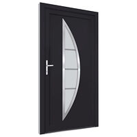 vidaXL Ytterdörr antracit 98x190 cm PVC