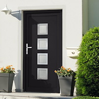 vidaXL Ytterdörr antracit 98x200 cm PVC