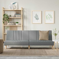vidaXL Bäddsoffa ljusgrå tyg