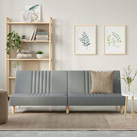 vidaXL Bäddsoffa ljusgrå tyg