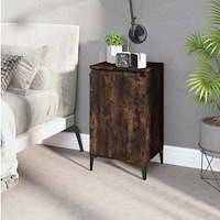 vidaXL Sängbord rökfärgad ek 40x35x70 cm konstruerat trä