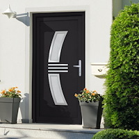 vidaXL Ytterdörr antracit 98x208 cm PVC
