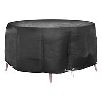 vidaXL Överdrag för trädgårdsmöbler 10 öljetter Ø260x90 cm runt