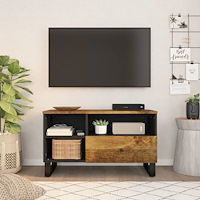 vidaXL TV-skåp 80x33x46 cm massivt mangoträ och konstruerat trä