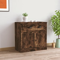 vidaXL Skänk rökfärgad ek 70x35,5x67,5 cm konstruerat trä