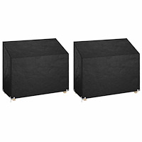 vidaXL Överdrag för utomhusbänk 2st 8 ölj. 160x70x70/88 cm polyeten