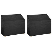 vidaXL Överdrag för utomhusbänk 2st 8 ölj. 160x70x70/88 cm polyeten