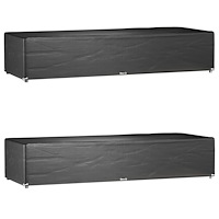 vidaXL Överdrag för solsäng 2st 12 öljetter 205x75x40 cm polyeten