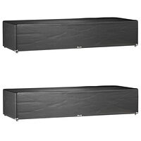 vidaXL Överdrag för solsäng 2st 12 öljetter 205x75x40 cm polyeten